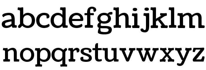 Coustard Regular Font LOWERCASE