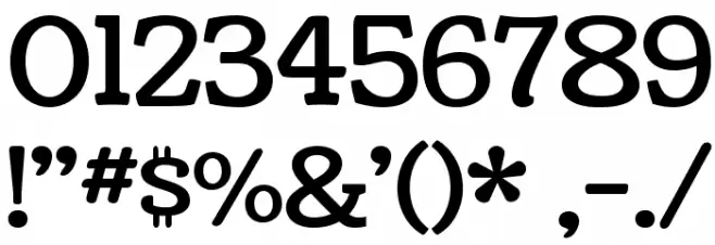 Coustard Font OTHER CHARS