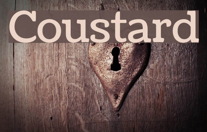 Coustard Font examples