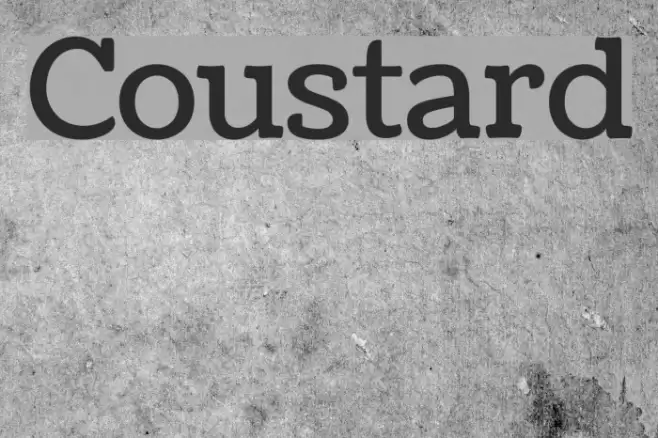 Coustard Font examples