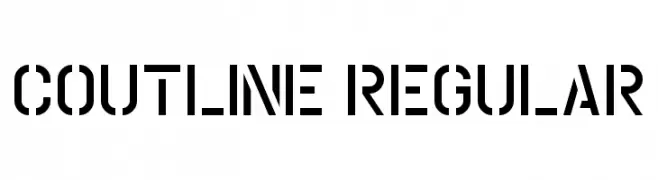Coutline Regular  Fuentes Gratis Descargar