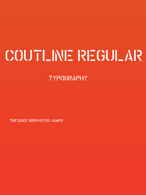 Coutline Regular Poster