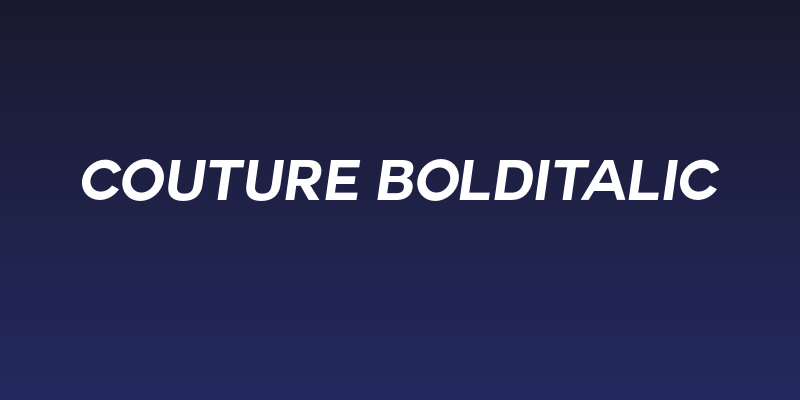 Couture-BoldItalic Social Header
