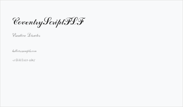 CoventryScriptFLF Business Card