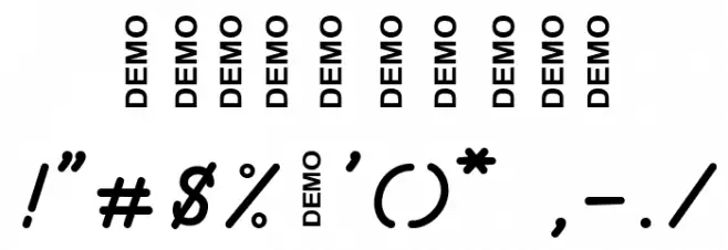 Coventysh Demo Font OTHER CHARS