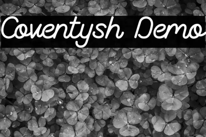 Coventysh Demo Font examples
