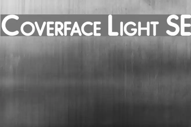 Coverface Light SE Font examples