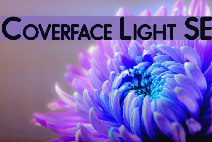 Coverface Light SE Font examples