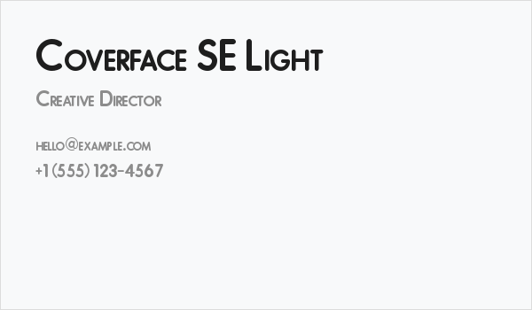 Coverface SE Light Business Card