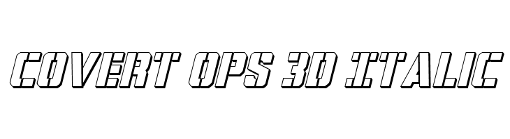 Covert Ops 3D Italic  नि: शुल्क फ़ॉन्ट्स डाउनलोड