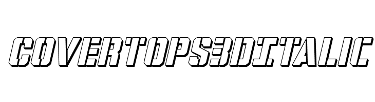 Covert Ops 3D Italic  لخطوط تنزيل