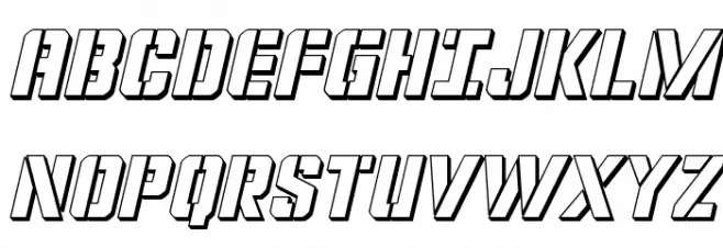 Covert Ops 3D Italic Schriftart Groß