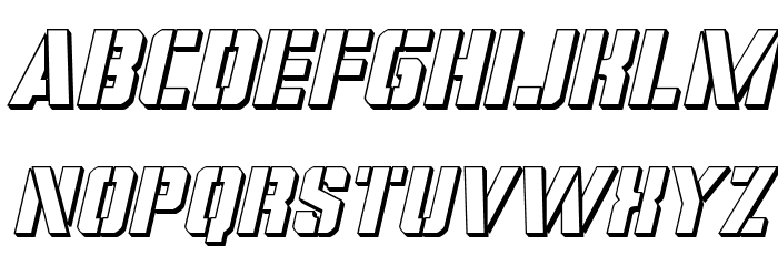 Covert Ops 3D Italic Font LOWERCASE