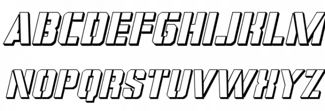 Covert Ops 3D Italic 字体 小写