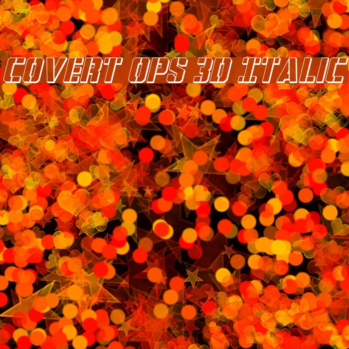 Covert Ops 3D Italic Font examples