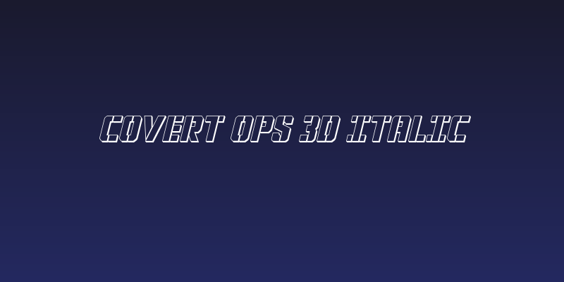 Covert Ops 3D Italic Social Header