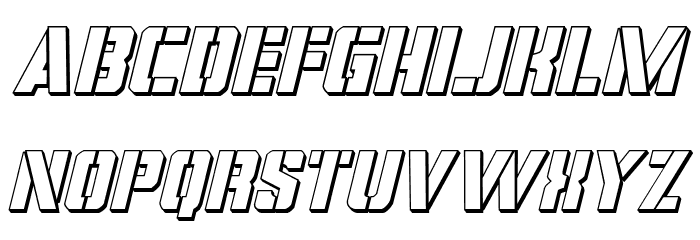 Covert Ops 3D Italic Font LOWERCASE