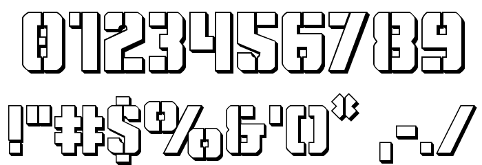 Covert Ops 3D Regular Font OTHER CHARS