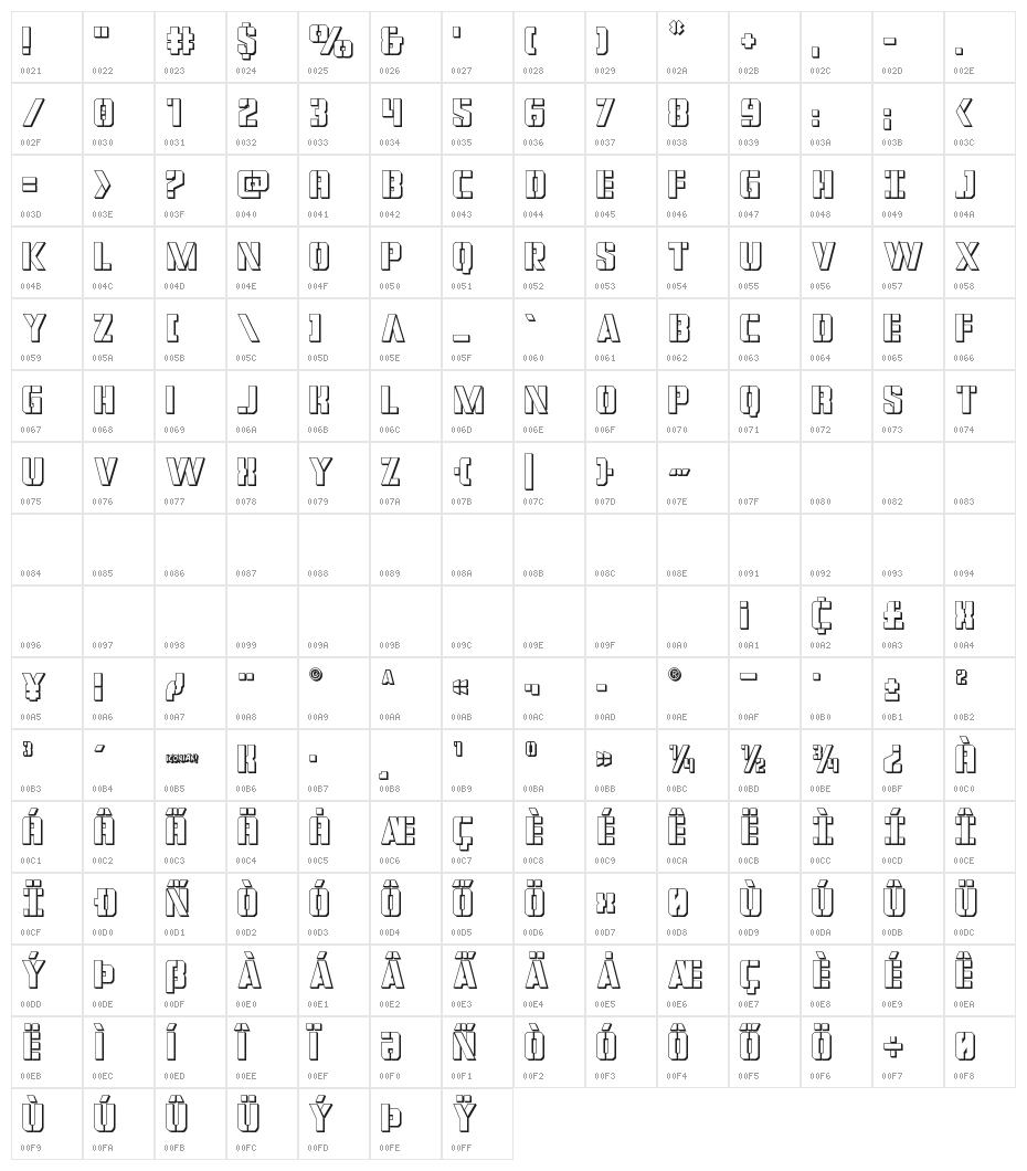 Covert Ops 3D Regular Character Map