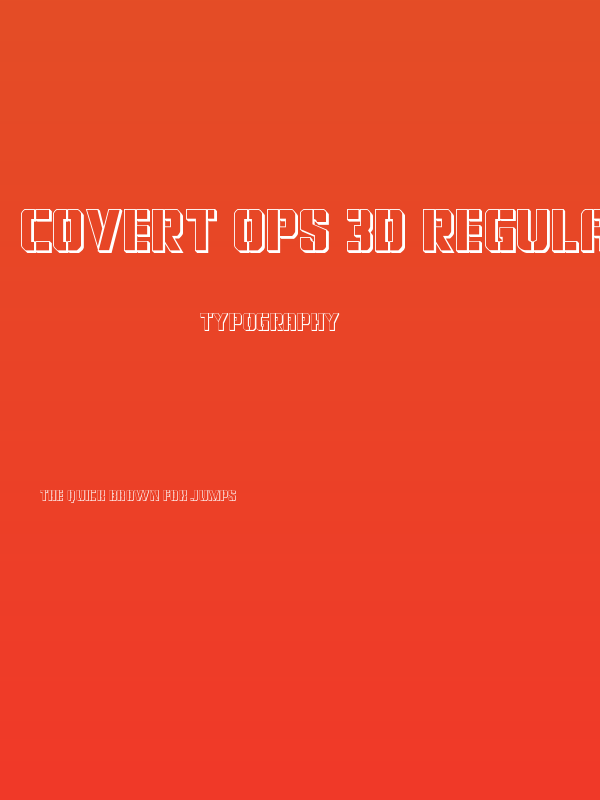 Covert Ops 3D Regular Poster