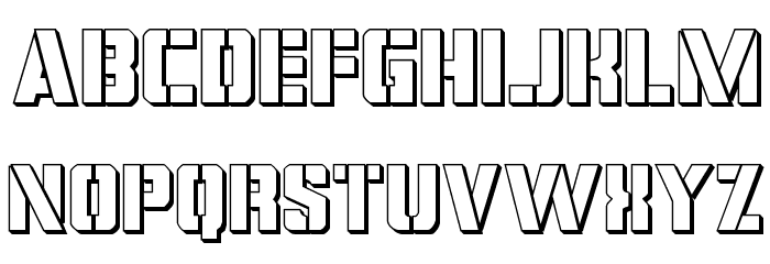 Covert Ops 3D Regular Font LOWERCASE