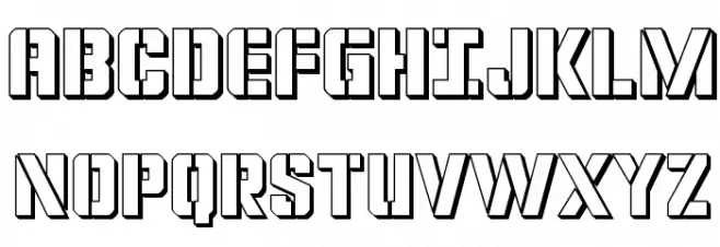 Covert Ops 3D फ़ॉन्ट अपरकेस