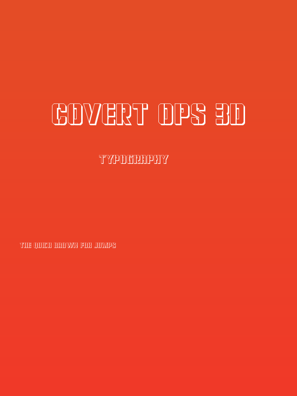 Covert Ops 3D Poster