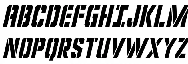 Covert Ops Condensed Italic 字体 大写