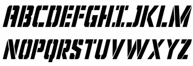 Covert Ops Condensed Italic Fuentes MAYÚSCULAS