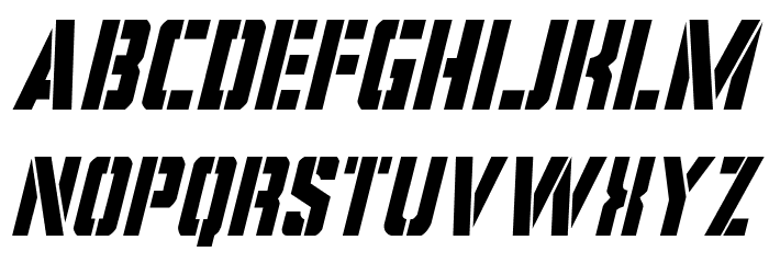 Covert Ops Condensed Italic Font LOWERCASE