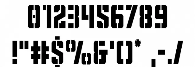 Covert Ops Condensed Font OTHER CHARS