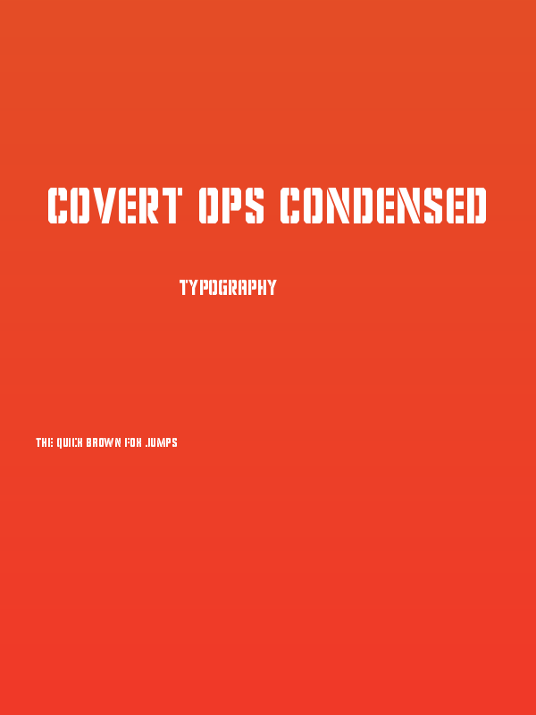 Covert Ops Condensed Poster