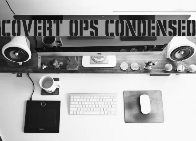 Covert Ops Condensed Font examples