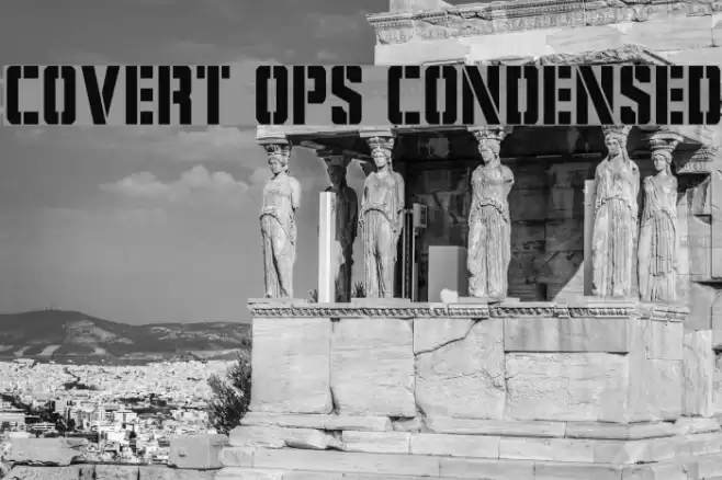 Covert Ops Condensed Font examples