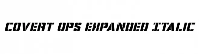 Covert Ops Expanded Italic  Frei Schriftart Herunterladen