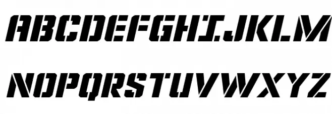 Covert Ops Expanded Italic Fuentes MAYÚSCULAS