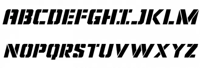 Covert Ops Expanded Italic Шрифта ВЕРХНИЙ