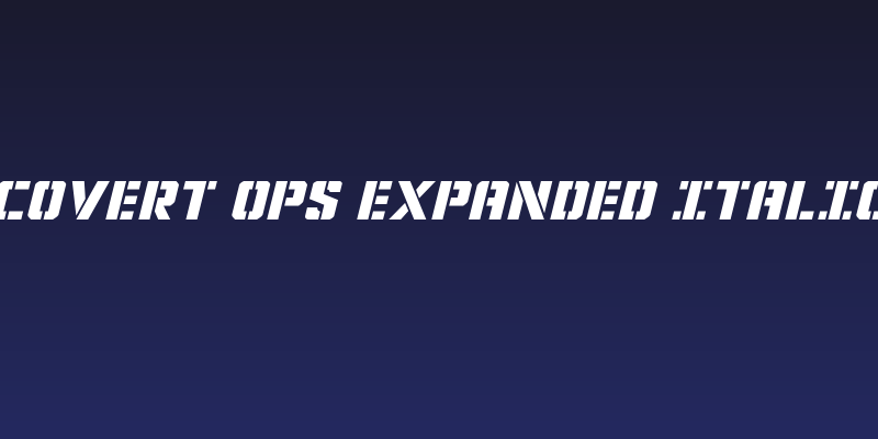 Covert Ops Expanded Italic Social Header