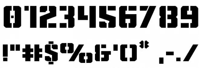Covert Ops Expanded Font OTHER CHARS