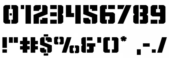Covert Ops Expanded Font OTHER CHARS