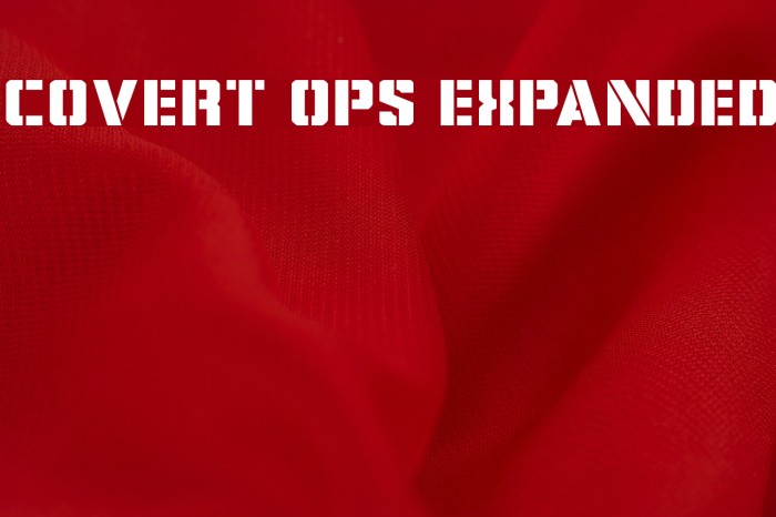Covert Ops Expanded Font examples