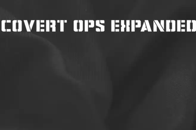 Covert Ops Expanded Font examples