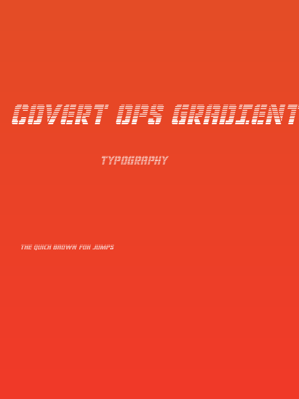 Covert Ops Gradient Italic Poster