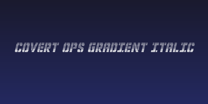 Covert Ops Gradient Italic Social Header