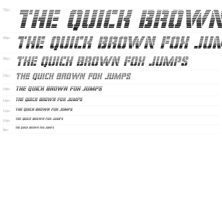 Covert Ops Gradient Italic Waterfall