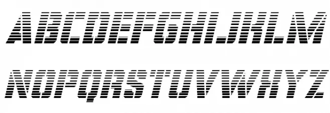 Covert Ops Gradient Italic 字体 小写