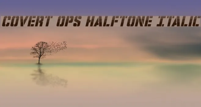 Covert Ops Halftone Italic Example 2