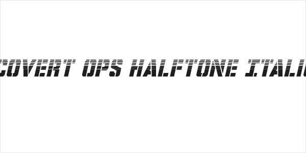 Covert Ops Halftone Italic Logo