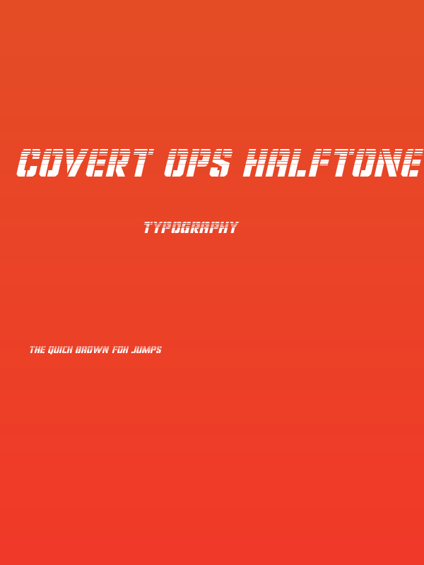 Covert Ops Halftone Italic Poster