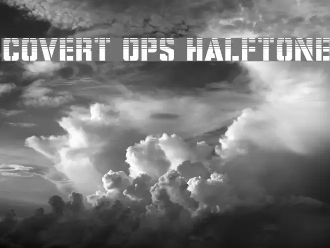 Covert Ops Halftone Font examples